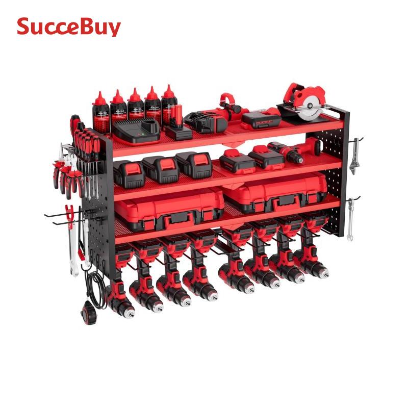 Tools In Electrical Workshop - SucceBuy 4단 수공구 정리대 벽걸이형 페그보드