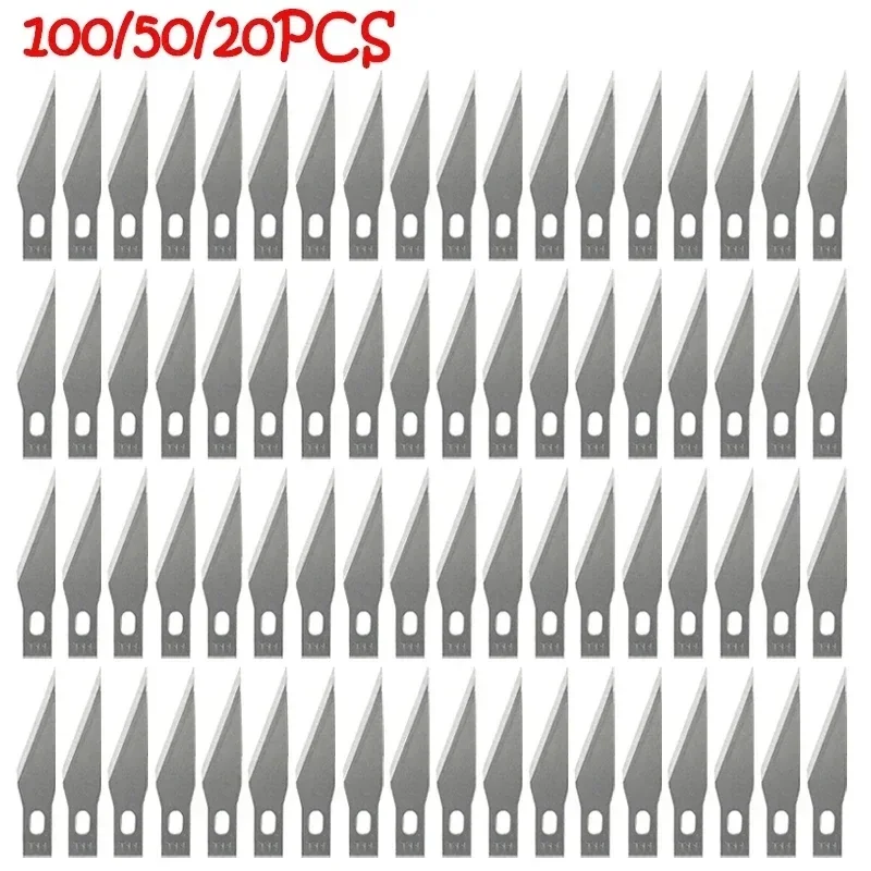 Workshop Tools For Carpentry - 조각 칼날 금속 메스 칼 100/50/20개