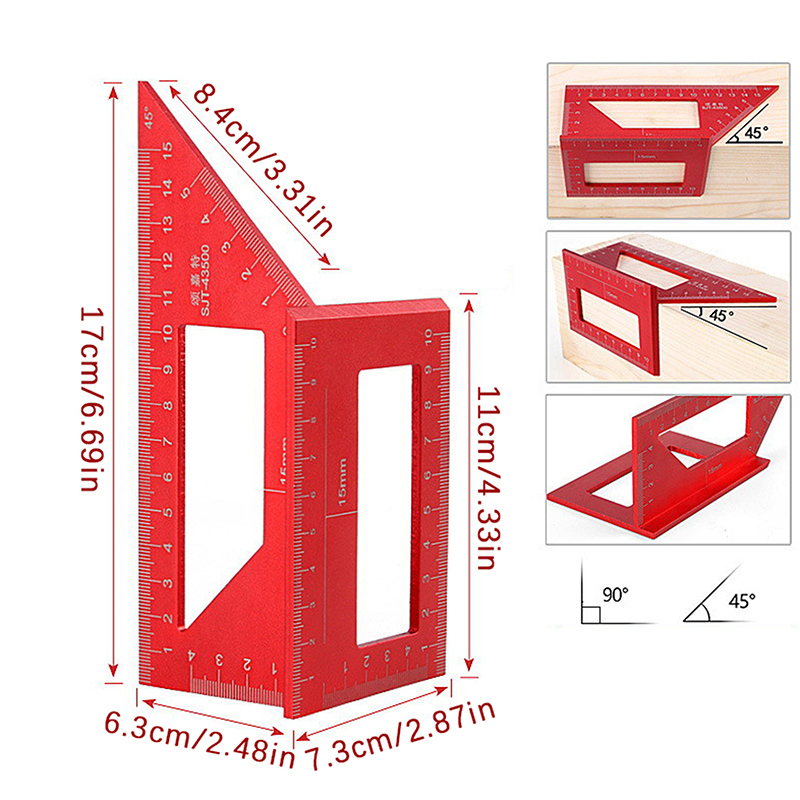 다기능 각도자 45 90도 알루미늄 합금 정확한 목공  - Workshop Tools For Carpentry 리뷰 및 가격