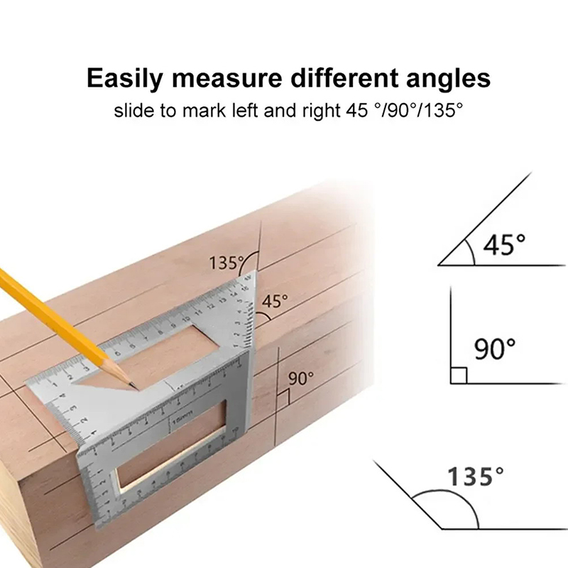 다기능 각도자 45 90도 알루미늄 합금 정확한 목공  - Workshop Tools For Carpentry 리뷰 및 가격