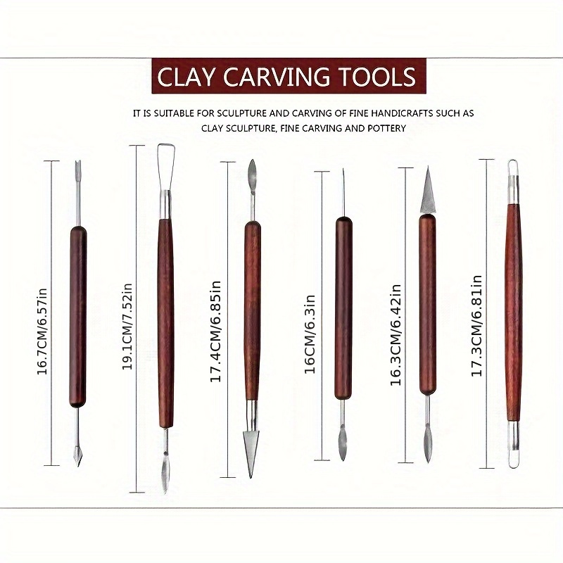6PCS 조각 도구 도자기 나무 손잡이 세트 왁스 조각 - Workshop Tools For Carpentry 리뷰 및 가격